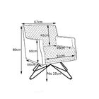 Poltrona Decorativa Nagoya Base Orby Veludo Azul G15 - Gran B