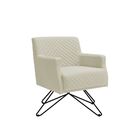 Poltrona Decorativa Nagoya Base Orby Veludo Bege G15 - Gran B