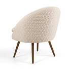 Poltrona Decorativa Nely Tressê -combinare - Bege