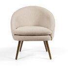 Poltrona Decorativa Nely Tressê -combinare - Bege