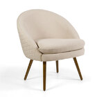 Poltrona Decorativa Nely Tressê -combinare - Bege