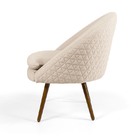 Poltrona Decorativa Nely Tressê -combinare - Bege