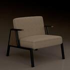 Poltrona Decorativa Newark Preto/imbuia/capuccino - Móveis Ar