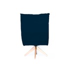 Poltrona Decorativa Nilla Chaise Base Giratória Madeira Suede