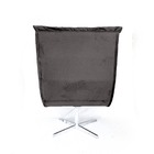 Poltrona Decorativa Nilla Chaise Base Giratória Suede Cinza W