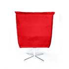 Poltrona Decorativa Nilla Chaise Base Giratória Suede Vermelh