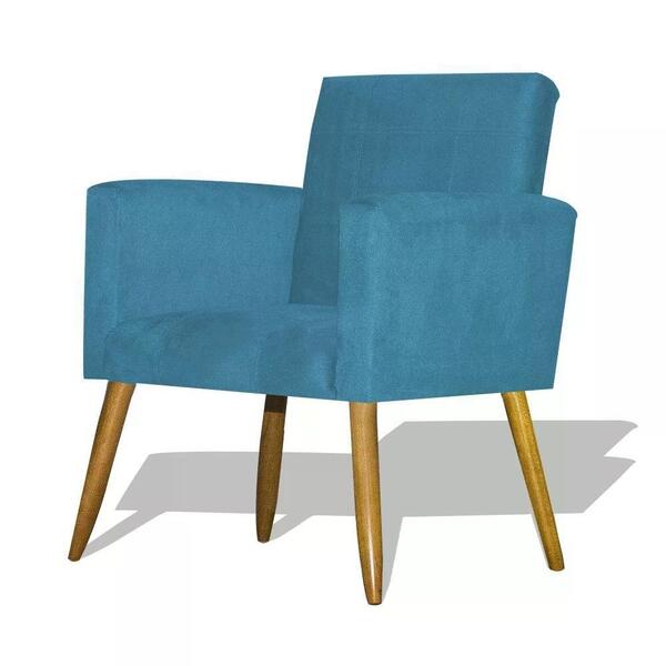 Poltrona Decorativa Nina - Azul Turquesa Azul Turquesa