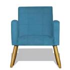 Poltrona Decorativa Nina - Azul Turquesa Azul Turquesa