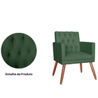 Poltrona Decorativa Nina Capitonê Verde Vallisa Decor