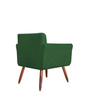 Poltrona Decorativa Nina Capitonê Verde Vallisa Decor