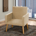 Poltrona Decorativa Nina Com Pés Palito Tecido Suede Inove De