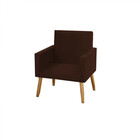 Poltrona Decorativa Nina Com Pés Palito Tecido Suede Inove De