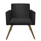 Poltrona Decorativa Nina Com Pés Palito Tecido Suede Inove De