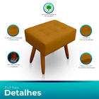 Poltrona Decorativa Nina Com Puff New Para Sala E Quarto Sued