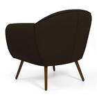 Poltrona Decorativa Nina Corino C-34 Com Pés Palito Castanho