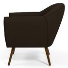Poltrona Decorativa Nina Corino C-34 Com Pés Palito Castanho