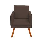 Poltrona Decorativa Nina Luxo  Marrom  - Adonai Estofados