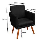 Poltrona Decorativa Nina Luxo Preta - Adonai Estofados