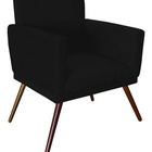 Poltrona Decorativa Nina Para Sala E Quarto Pés Palito Suede