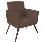 Poltrona Decorativa Nina Para Sala E Quarto Pés Palito Suede