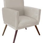 Poltrona Decorativa Nina Para Sala E Quarto Pés Palito Suede