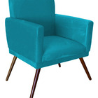 Poltrona Decorativa Nina Para Sala E Quarto Pés Palito Suede