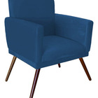 Poltrona Decorativa Nina Para Sala E Quarto Pés Palito Suede