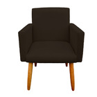 Poltrona Decorativa Nina Para Sala E Quarto Pés Palito Suede