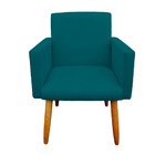 Poltrona Decorativa Nina Para Sala E Quarto Pés Palito Suede