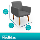 Poltrona Decorativa Nina Para Sala E Quarto Pés Palito Suede