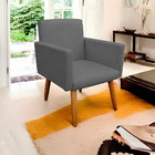 Poltrona Decorativa Nina Para Sala E Quarto Pés Palito Suede