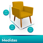 Poltrona Decorativa Nina Para Sala E Quarto Suede Amarelo - J