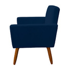 Poltrona Decorativa Nina Para Sala E Quarto Suede Azul - Jylc