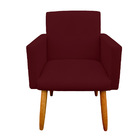 Poltrona Decorativa Nina Para Sala E Quarto Suede Bordo - Jyl