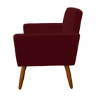 Poltrona Decorativa Nina Para Sala E Quarto Suede Bordo - Jyl