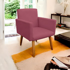 Poltrona Decorativa Nina Para Sala E Quarto Suede - Jylcrom -