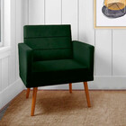 Poltrona Decorativa Nina Para Sala Em Veludo Star Confort