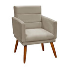 Poltrona Decorativa Nina Para Sala Em Veludo Star Confort