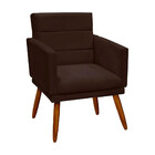 Poltrona Decorativa Nina Para Sala Em Veludo Star Confort