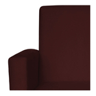 Poltrona Decorativa Nina Pés Madeira Suede Marsala