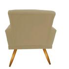 Poltrona Decorativa Nina Pés Palitos Kit Com 2 Suede Bege Cla