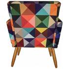 Poltrona Decorativa Nina Pés Palitos Kit Com 2 Triangulo Colo