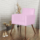 Poltrona Decorativa Nina Platinum Decor Rosa