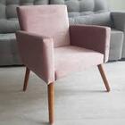 Poltrona Decorativa Nina Platinum Decor Rosê