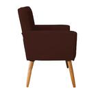 Poltrona Decorativa Nina Sala E Escritório Suede Marrom