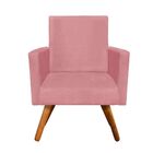 Poltrona Decorativa Nina Sala E Escritório Suede Rose