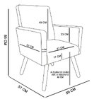 Poltrona Decorativa Nina Suede Bege Com Encosto Alto – D'rossi