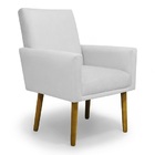 Poltrona Decorativa Nina Suede Branco - Meulardecor