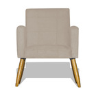 Poltrona Decorativa Nina Suede Pés Palito - Ssx Multicoisas -