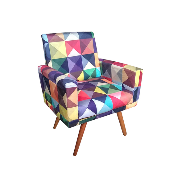 Poltrona Decorativa Nina Suede Quadros Para Sala E Quarto - D